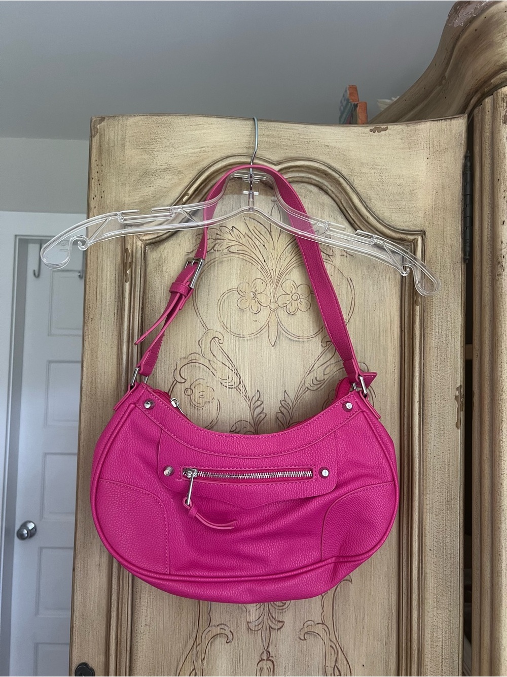 JustFab Hot Pink Shoulder Bag